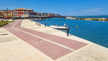 lefkada city in spring season greece greek tourist resort