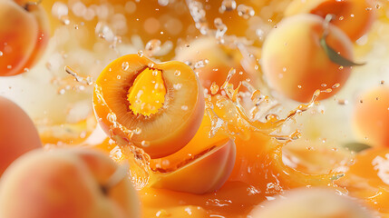 close up of a spoon with peach