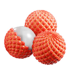 PNG 3D Lychee icon isolated on a white background