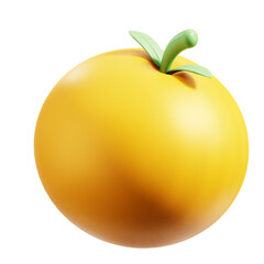 PNG 3D Orange icon isolated on a white background