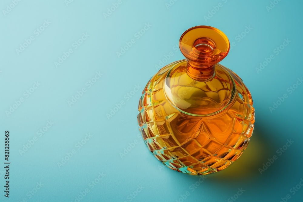 Sticker Luxury perfume. Background with selective focus and copy space