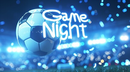 a soccer template for a sports layout design that mimics the exhilarating atmosphere of a nighttime match.