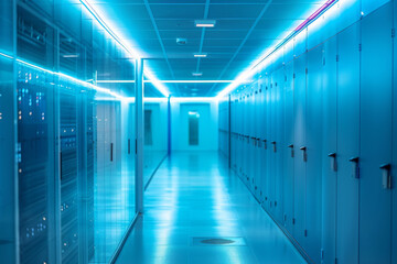 Futuristic Data Center Server Room

