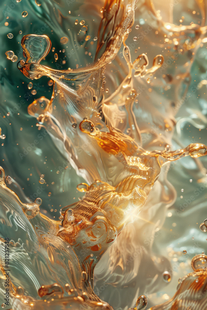 Poster an abstract representation of the universe in its chaotic state, with swirling patterns and fragment