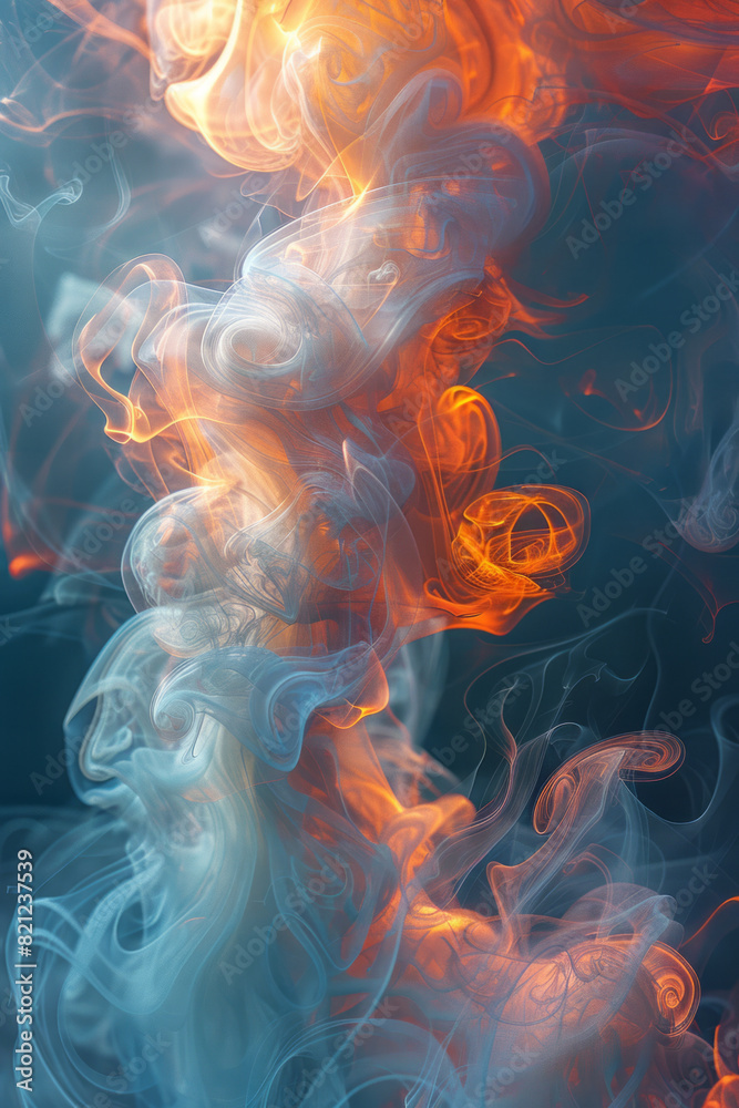 Poster an abstract representation of the universe in its chaotic state, with swirling patterns and fragment