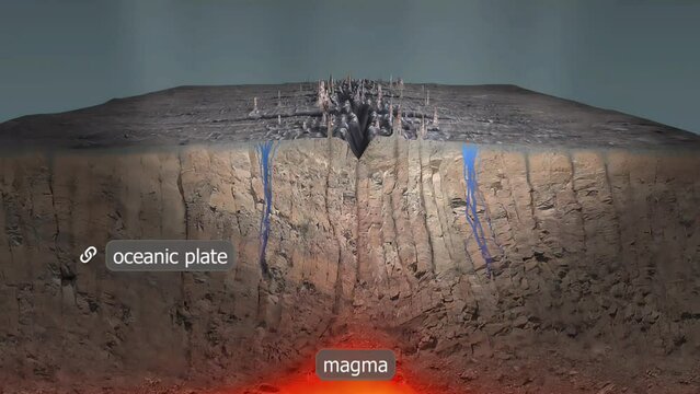 Formation of deep sea hydrothermal vents