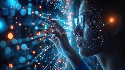 Analyzing big data. Analysis and visualization of complex information networks with artificial intelligence by a data analyst. Finance and business analytics. Generative AI.