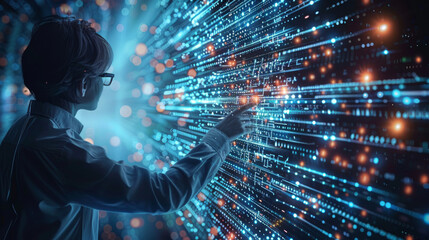 Analyzing big data. Analysis and visualization of complex information networks with artificial intelligence by a data analyst. Finance and business analytics. Generative AI.