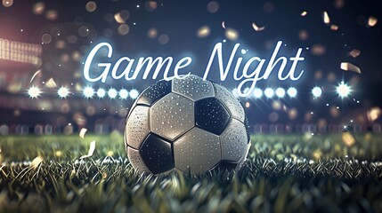 a soccer template for a sports layout design that mimics the exhilarating atmosphere of a nighttime match.