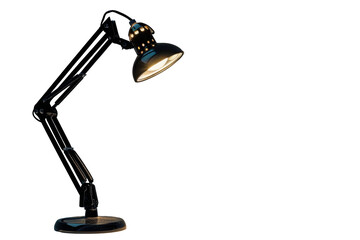 Adjustable Black Desk Lamp Isolated