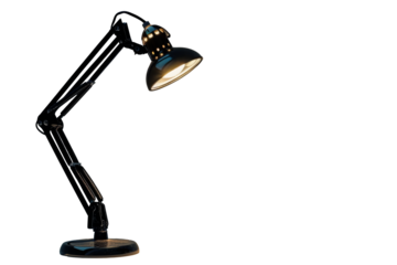Adjustable Black Desk Lamp Isolated