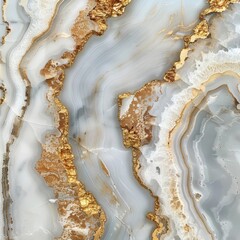 Fototapeta premium white marble with gold veigns background texture