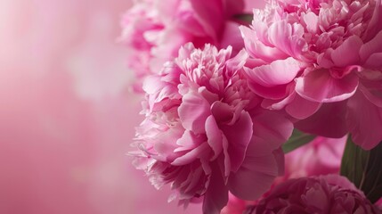 Obraz premium peony flowers with space to write generative ai