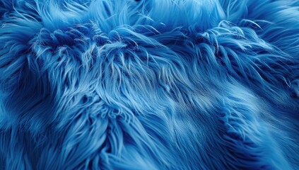 Obraz premium Close-up of Luxurious Blue Fur Texture