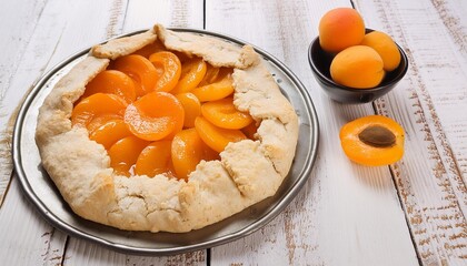 galette with apricots