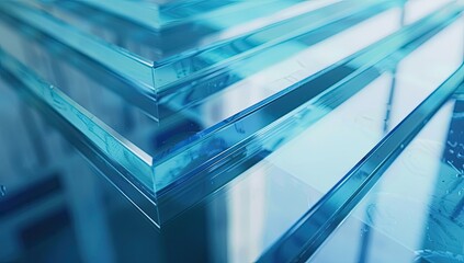 Obraz premium Modern Glass Panels Abstract Composition