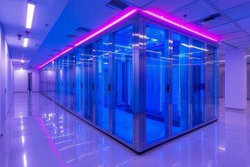 Futuristic Data Center Server Room

