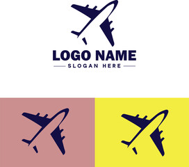 aviation icon Aeronautics Flight Air travel flat logo sign symbol editable vector
