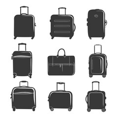 Silhouette Baggage or luggage black color only