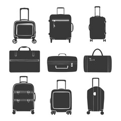Silhouette Baggage or luggage black color only
