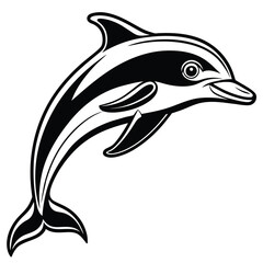A dolphin vector silhouette illustration.eps