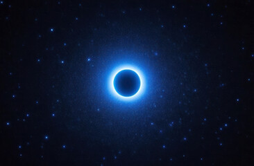 Immerse yourself in the breathtaking intensity of a black hole glowing in mesmerizing blue