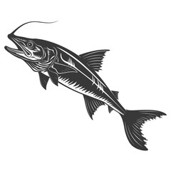 Silhouette Barracuda animal black color only