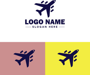 aviation icon Aeronautics Flight Air travel flat logo sign symbol editable vector