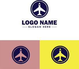 aviation icon Aeronautics Flight Air travel flat logo sign symbol editable vector
