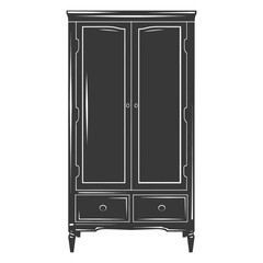Silhouette Bedroom Cabinet black color only