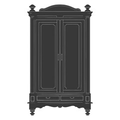 Silhouette Bedroom Cabinet black color only