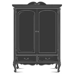 Silhouette Bedroom Cabinet black color only