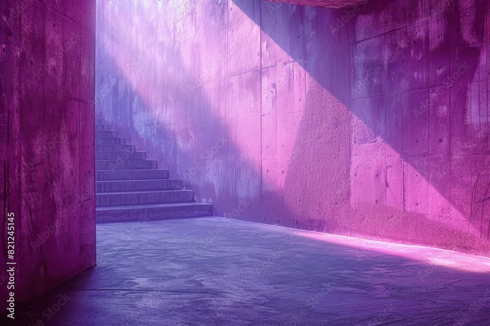 Fototapete parallelograms with gradients transitioning from light lavender to deep purple, adding a soothing an