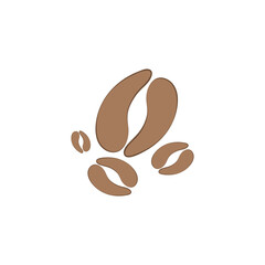 Coffee beans vector, coffee illustration set, flat icon, coffee logo