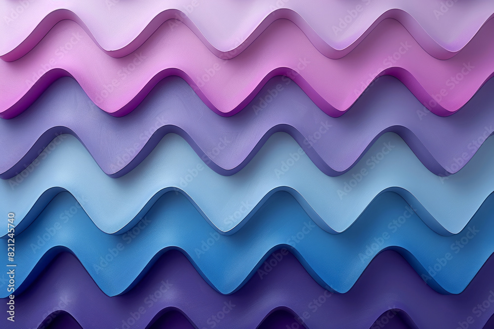 Poster a series of chevrons with gradients from pale lavender to rich violet, adding depth and elegance,