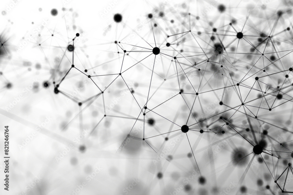 Aufkleber A network of dots connected by lines in a random yet structured pattern, resembling a constellation map,