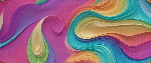 Obraz premium Colorful sand art abstract curve desert illustration, AI generated