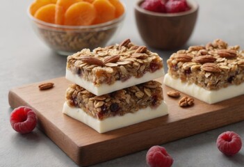 Healthy Granola Yogurt Bars with Fresh Berries