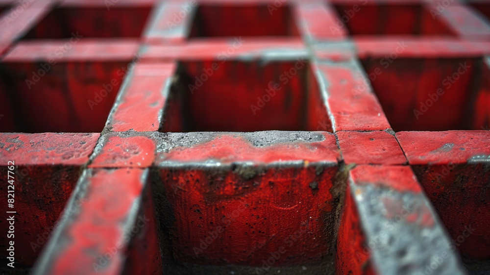 Leinwandbilder squares with rounded corners, arranged in a grid with slight rotations, adding a playful twist to a 