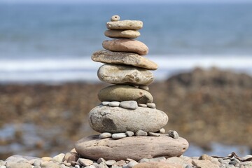 stack of stones balancing relaxation meditation
