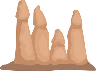 Group of phallic objects are on the ground © nsit0108