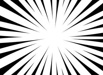 Obraz premium Black comic burst background in pop art style