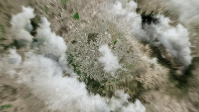 Zooming on Mexico City, Mexico. Earth zoom in from outer space to city. The animation continues by zoom out through clouds and atmosphere into space. View of the Earth at night. Images from NASA. 4K