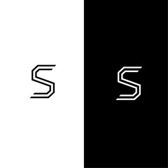 S monogram logo ,icon, sign, symbol, number, 3d, vector, business, arrow, illustration, information, design, digital, concept, character, green, computer, direction, running, run, blue, letter, web