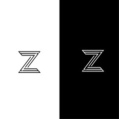 Z monogram logo, icon, sign, symbol, illustration, 3d, arrow, vector, design, text, business, button, calendar, alphabet, letter, word, web, concept, element