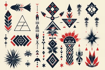 Obraz premium Abstract Tribal Geometric Art