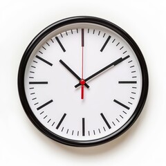 Modern Wall Clock Isolated on a White Background. Generative AI.