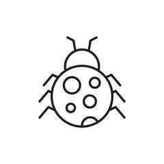 Ladybug icon design with white background stock illustration
