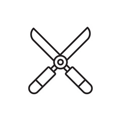 Scissors icon design with white background stock illustration