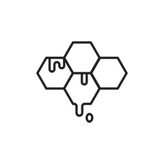 Obraz premium Honeycomb icon design with white background stock illustration